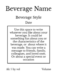 Back label - Fractal Wide