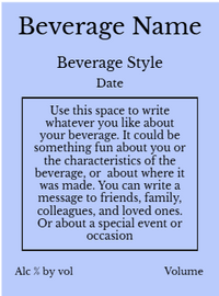 Back label - Freebird Blue