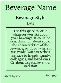 Back label - Freebird Green