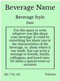 Back label - Freebird Green Horizontal