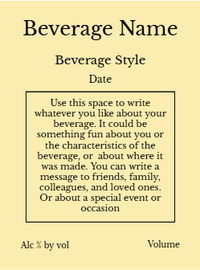 Back label - French Toast Tall