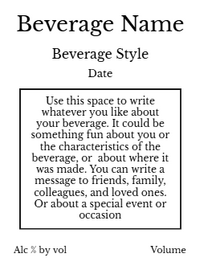 Back label - Fruity Red