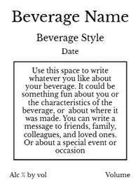 Back label - Fruity Yellow