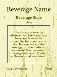 Back label - Funky Leaves