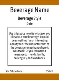Back label - Grape Bunches