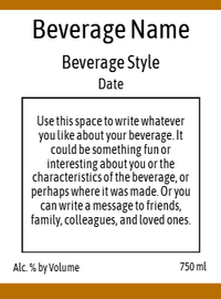 Back label - Grape Bunches Round