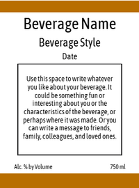 Back label - Grape Bunches Round