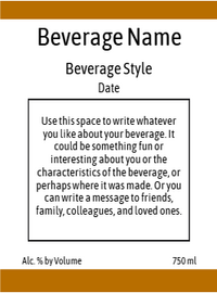Back label - Grape Bunches Tall