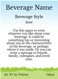 Back label - Happy Flowers Chevron