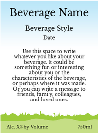 Back label - Happy Flowers Tall