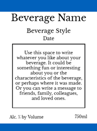 Back label - Hello my name is