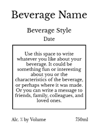 Back label - Horizons Tall