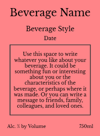 Back label - Jungle Juice