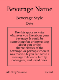 Back label - Jungle Juice