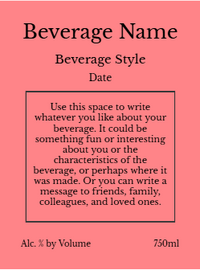 Back label - Jungle Juice Tall