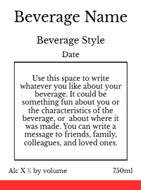 Back label - Line Man Red Tall