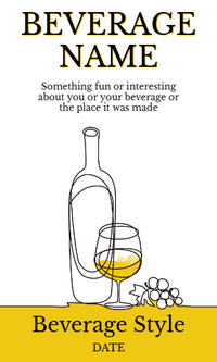 Line Wine Yellow Tall