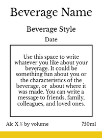 Back label - Line Woman Yellow