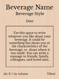 Back label - Love Birds Beige