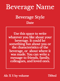 Back label - Mosaic Red Tall