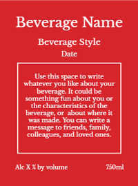 Back label - Mosaic Red Tall