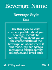 Back label - Mosaic Teal Tall