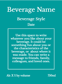 Back label - Mosaic Teal Tall