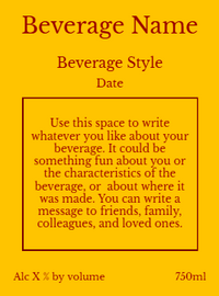 Back label - Mosaic Yellow Tall