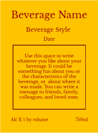 Back label - Mosaic Yellow Tall