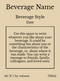 Back label - New World