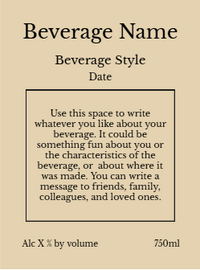 Back label - New World