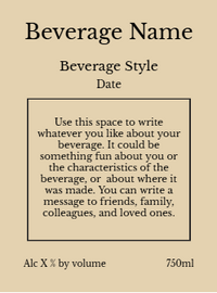 Back label - New World Large
