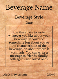 Back label - Oaked Purple