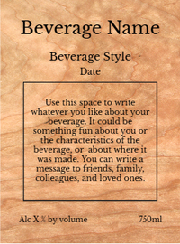Back label - Oaked Red