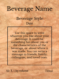 Back label - Oaked Yellow