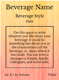 Back label - Old Fashion Apple