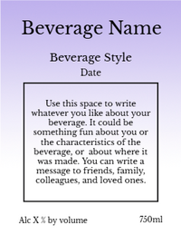 Back label - Old Vine Purple