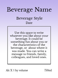 Back label - Old Vine Purple Tall