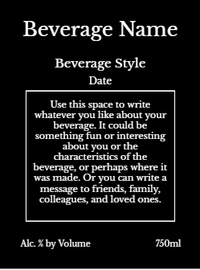 Back label - Orchestra White Tall