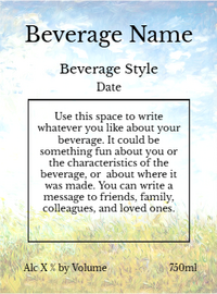 Back label - Parasol