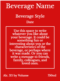 Back label - Rated Delicious