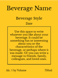 Back label - Red Sunset