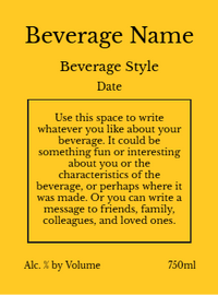 Back label - Red Sunset Tall