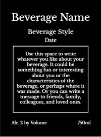 Back label - Reserve Horizontal