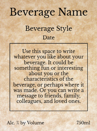 Back label - Sepia Tree