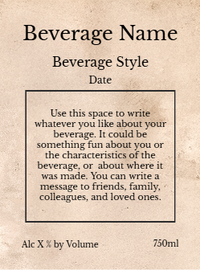 Back label - Sketches