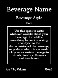 Back label - Spanish Nights