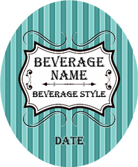 Vintage Stripes Oval