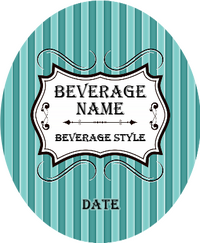 Vintage Stripes Oval