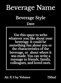 Back label - Woodblock Black